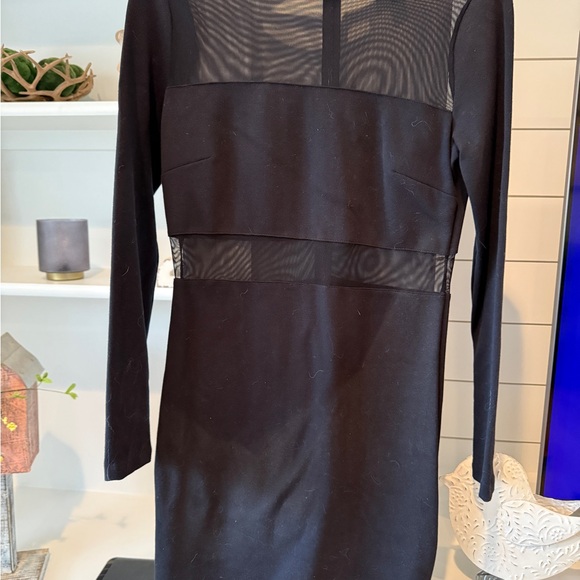 Michael Kors Dresses & Skirts - Michael Kors Black Long Sleeve Dress with Sheer Detail